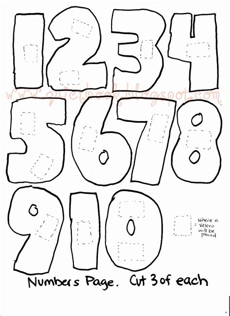 Printable Number Coloring Pages 1-10