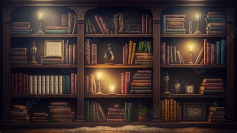 Education Bookshelf Small Desk Lamp Powerpoint Background For Free Download - Slidesdocs