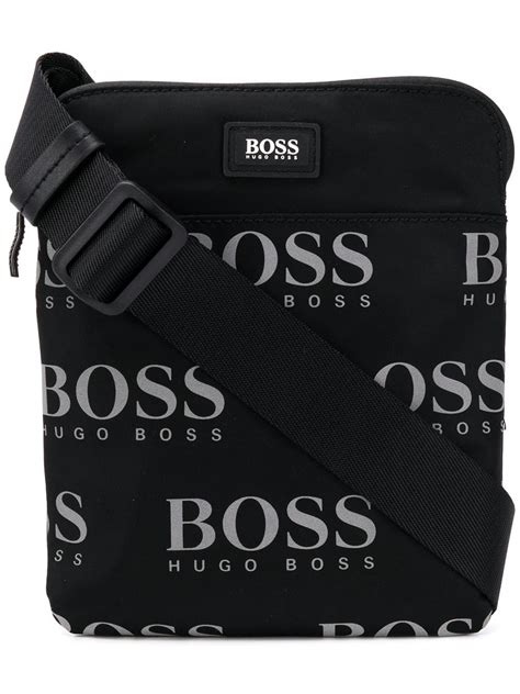 Hugo Boss Boss Logo Crossbody Messenger Bag - Black | ModeSens