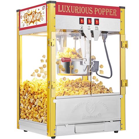 ZOKOP Commercial Popcorn Maker Machine 8OZ Tabletop Pop Corn Popper 2 Door Red | eBay