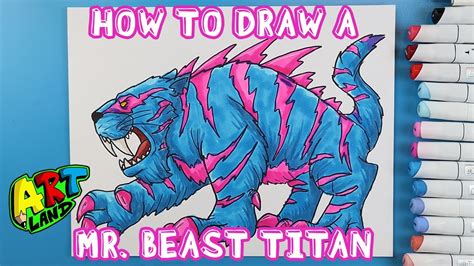 How to Draw a MR. BEAST TITAN