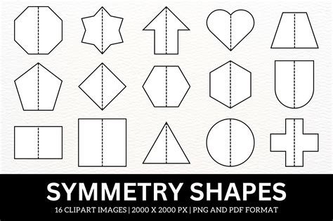 Symmetrical Shapes - Symmetry Cliparts Graphic by atlasart · Creative ...