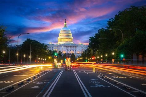 Washington DC by night stock image. Image of america, tree - 285893