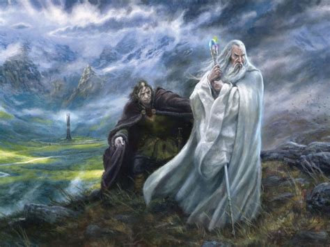 Обои saruman, grima wormtongue, the lord of the rings, башня, долина, isengard, арт на рабочий стол