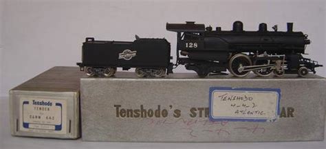 Railway - TENSHODO japan FULL BRASS HO Scale -Steam Locomotive 4 - 4 - 2 + 8 wheel Tender ...