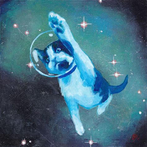 When I Get Tired Of Making Serious Art I Paint Cats In Space | Bored Panda