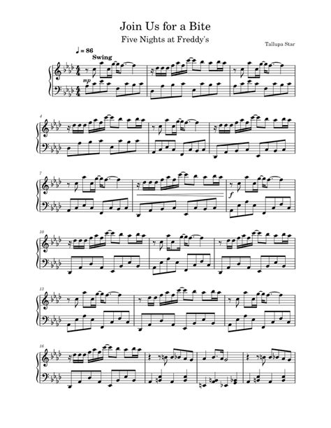 Join Us For a Bite - Easy Piano Arrangement Sheet music for Piano (Solo) | Musescore.com