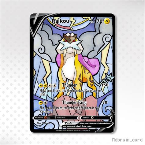 Raikou Pokemon card | Pokemon cards, Raikou pokemon, Cards