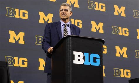 Everything Jim Harbaugh said at his Big Ten media days press conference ...