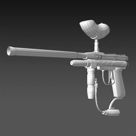 3d paintball gun model