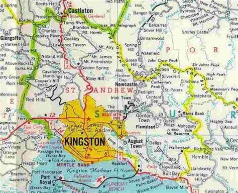 Map Of Kingston And St Andrew Jamaica - Fernandina Beach Map