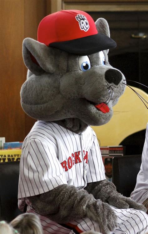 Rocky the Rock Cat, New Britain Rock Cats mascot; AA Eastern League ...