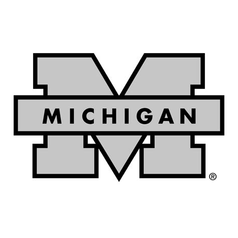 Michigan Wolverines Logo Black and White – Brands Logos