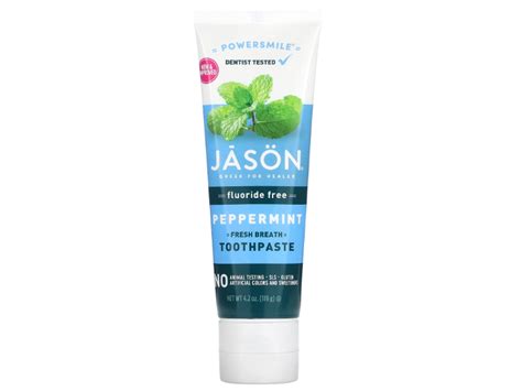 Jason Powersmile Fresh Breath Toothpaste, Peppermint, 4.2 oz/119 g Ingredients and Reviews