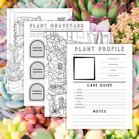 The Plant Journal Houseplant Care Tracker Plant Lovers | Etsy