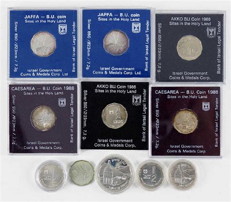 Group of Silver Israel Coins.