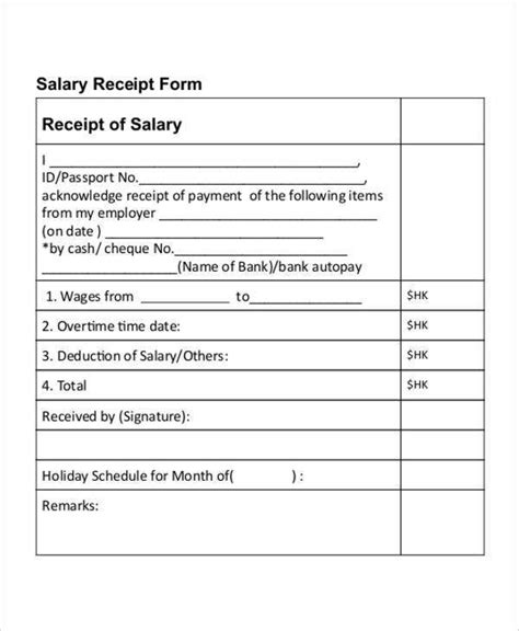 Salary Slip Template | 20+ MS Word, Excel & PDF Formats | Free Payslip ...