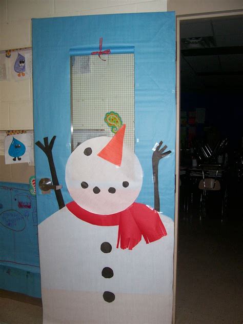 Snowman Door design | Decoration noel, Porte bonhomme de neige ...