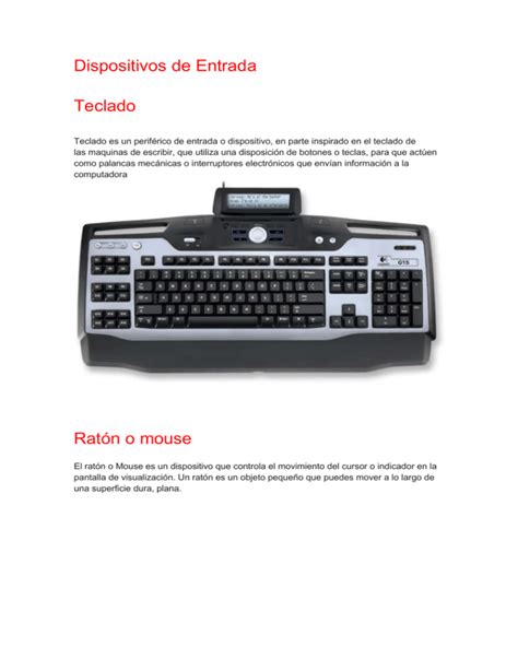 Dispositivos de Entrada Teclado