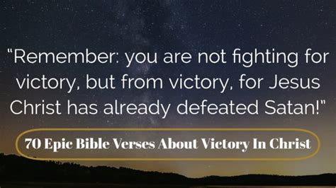 70 Epic Bible Verses About Victory In Christ (Praise Jesus)