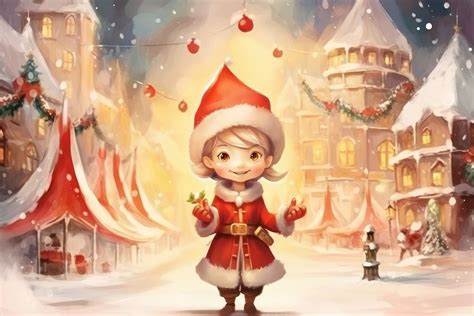 Christmas festival cartoon representation. AI | Premium Photo ...