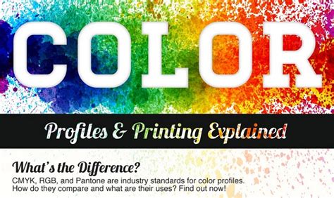 Color Profiles and Printing Explained #infographic - Visualistan