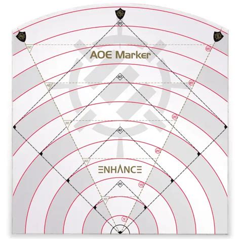 Enhance - Tabletop RPGs Acrylic Spell AOE Damage Template - Roll 'n' Trade