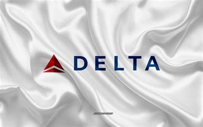 Download wallpapers Delta Air Lines logo, airline, white silk texture ...