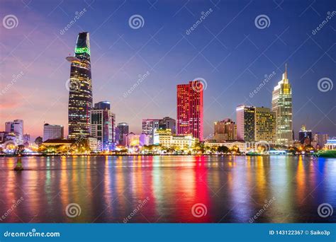 Ho Chi Minh city skyline stock image. Image of downtown - 143122367