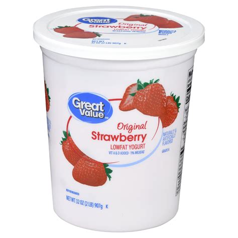 Great Value Original Strawberry Lowfat Yogurt, 32 oz - Walmart.com