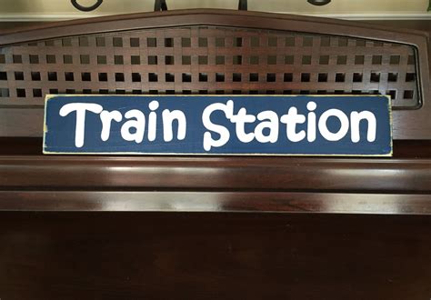 TRAIN STATION Depot Sign Plaque Railroad Little Thomas the