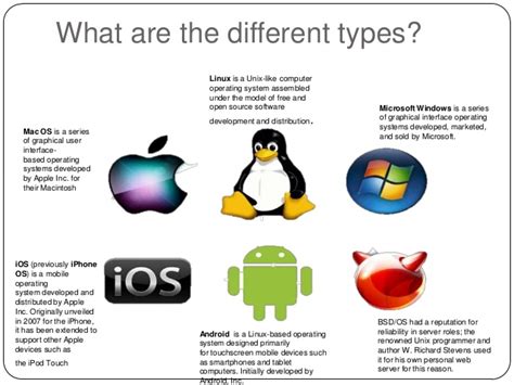 Types of operating sysstems