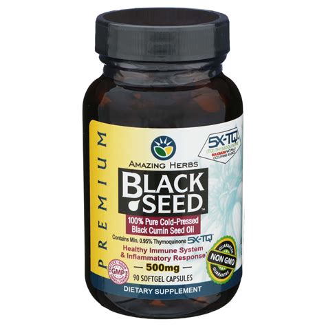 Amazing Herbs Black Seed 100% Black Cumin Seed Oil 500 mg - Shop Herbs & Homeopathy at H-E-B