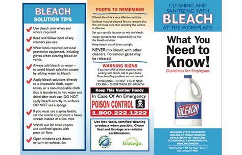 Guide offers best practices for safely using bleach to clean and ...