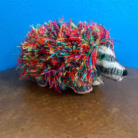 Hand Sewn Stuffed Animal Porcupine Plush Toy