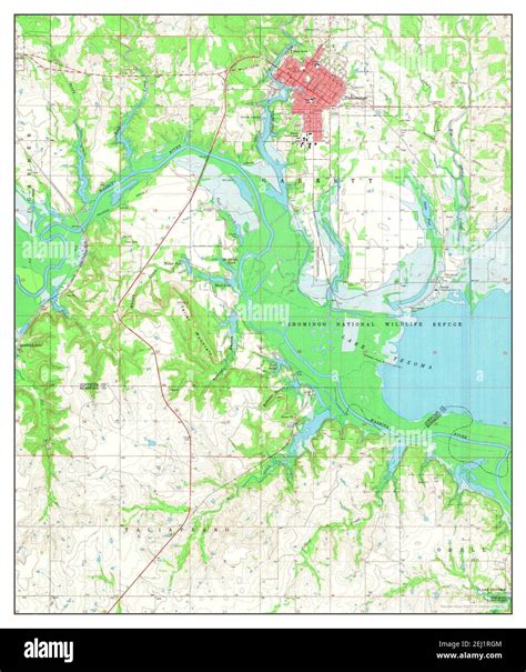 Map of tishomingo oklahoma Cut Out Stock Images & Pictures - Alamy