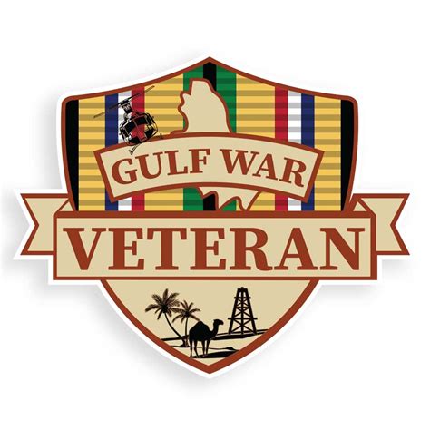 Gulf War Veteran Shield Decal Sticker | VetFriends.com