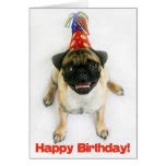 Pug Born Beautiful Birthday Card | Zazzle