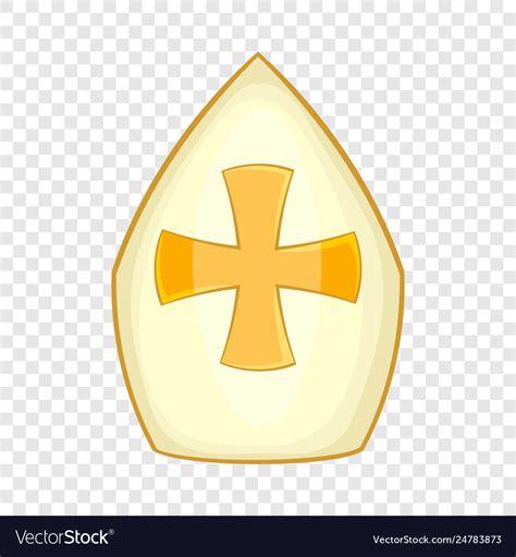 Pope hat icon cartoon style Royalty Free Vector Image