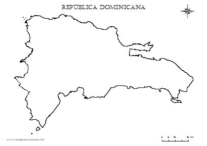 Republica Dominicana Mapa / Plantilla Editable De Mapa De Republica Dominicana Con Marcas ...