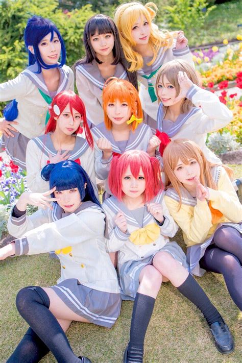 Aqours cosplay | Cute cosplay, Cosplay characters, Cosplay anime