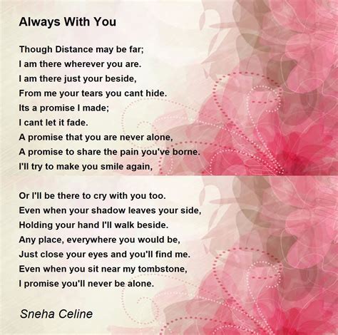 Always With You Poem by Sneha Celine - Poem Hunter