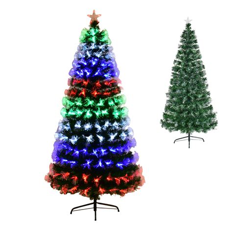 Giantex 4' Fiber Optic Tree LED Lights Pre-Lit Artificial Christmas ...