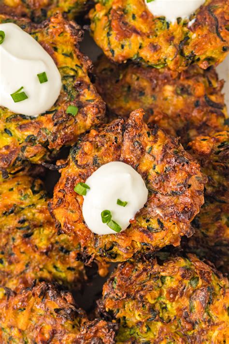 Air Fryer Zucchini Fritters | The Novice Chef