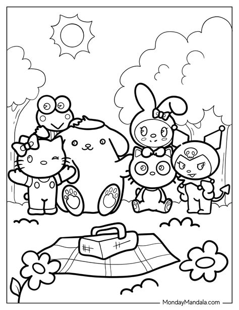 Cinnamoroll And Friends Coloring Pages