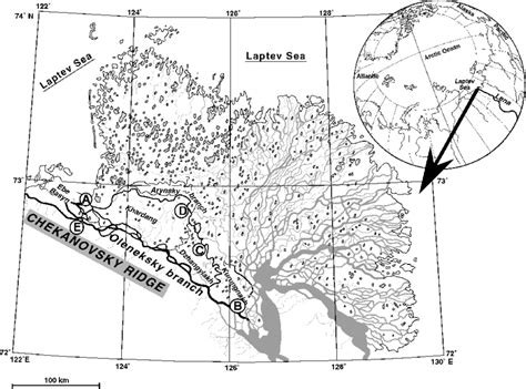 Map of the Lena Delta with study sites. Legend: A = Nagym; B = Buor... | Download Scientific Diagram