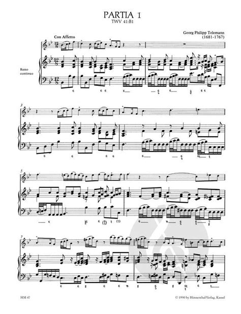 Georg Philipp Telemann Sheet Music for Violin