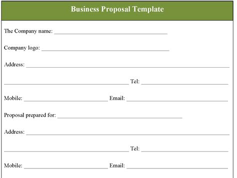 Business Proposal Template | Editable PDF Forms