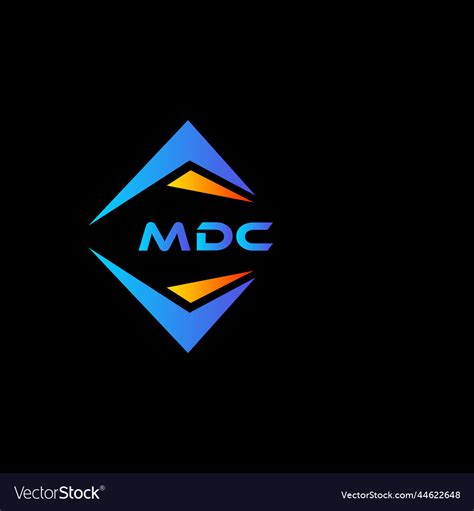 Mdc abstract technology logo design on black Vector Image