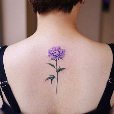 Purple Peonies Tattoos